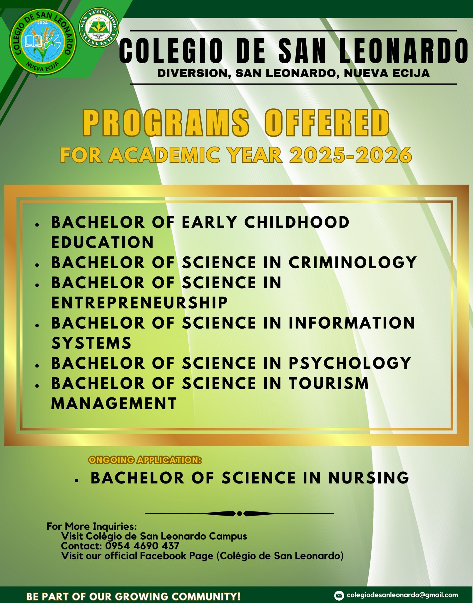 𝐂𝐎𝐋𝐄𝐆𝐈𝐎 𝐃𝐄 𝐒𝐀𝐍 𝐋𝐄𝐎𝐍𝐀𝐑𝐃𝐎: 𝐂𝐎𝐌𝐌𝐈𝐓𝐓𝐄𝐃 𝐓𝐎 𝐐𝐔𝐀𝐋𝐈𝐓𝐘 𝐄𝐃𝐔𝐂𝐀𝐓𝐈𝐎𝐍 𝐖𝐈𝐓𝐇 𝐅𝐔𝐋𝐋 𝐆𝐎𝐕𝐄𝐑𝐍𝐌𝐄𝐍𝐓 𝐑𝐄𝐂𝐎𝐆𝐍𝐈𝐓𝐈𝐎𝐍